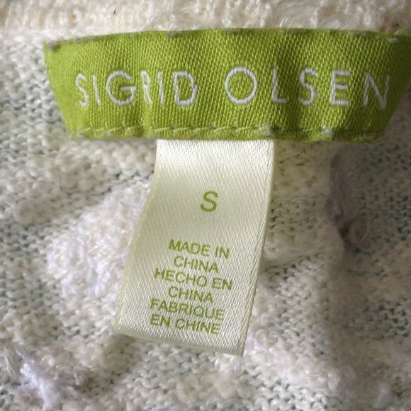 Sigrid Olsen cream embroidered crop top - Picture 6 of 11